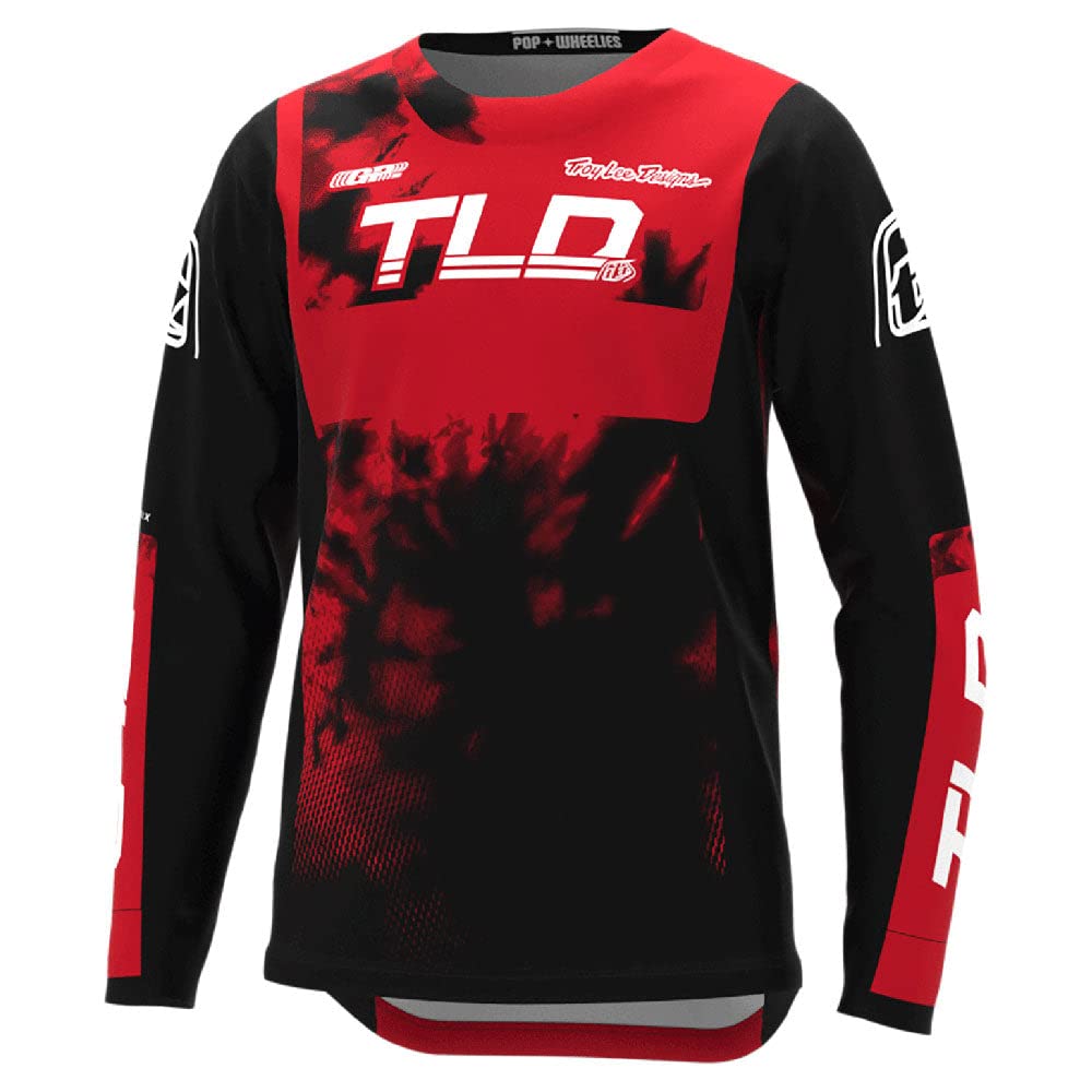 Troy Lee Designs Offroad Motocross Dirt Bike Atv Motorcycle Powersports Racing Jersey Shirt For Youth, Gp (Astro Red/Black, Md)