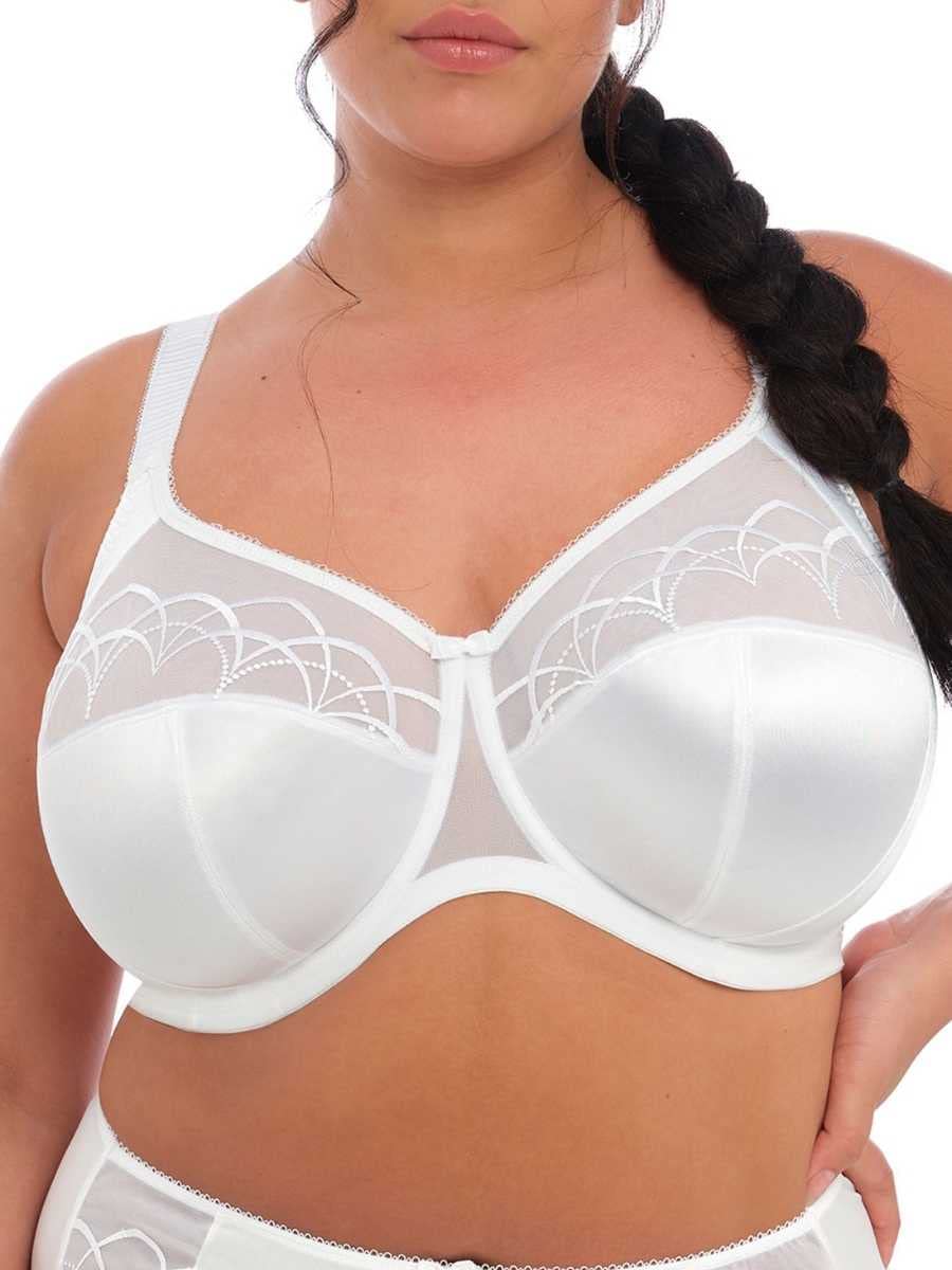 Elomi Womens Plus-Size Cate Underwire Full Cup Banded Bra,White,44F Uk44G Us