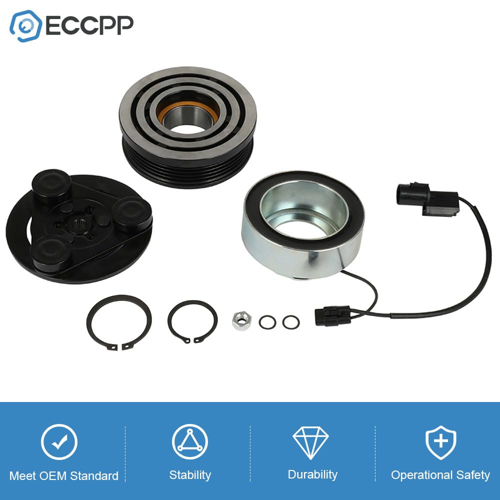 Eccpp A/C Compressor Clutch 2001-2005 Fit For Chrysler Sebring For Dodge Stratus For Mitsubishi Eclipse Galant 2.4L Ac Compresso
