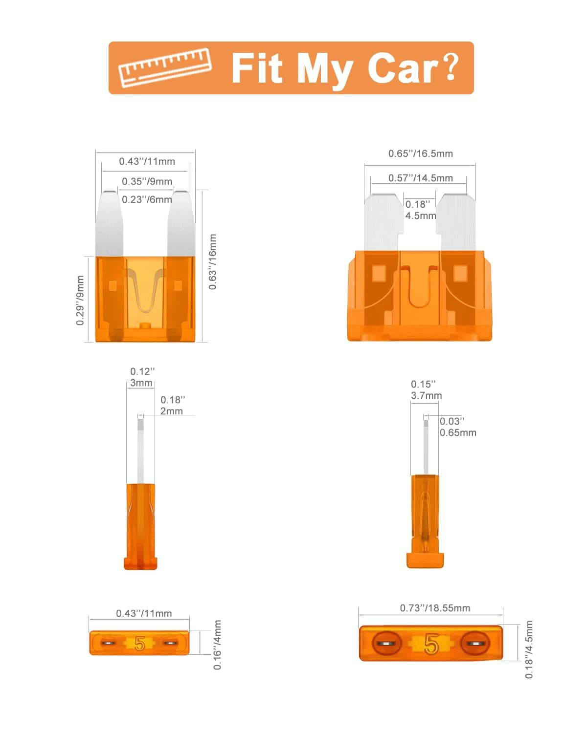 360Pcs Car Blade Fuses Assortment Kit - Rv Automotive Fuses, Standard & Mini (2A/ 3A/ 5A/ 7.5A/ 10A/ 15A/ 20A/ 25A/ 30A/ 35A), A