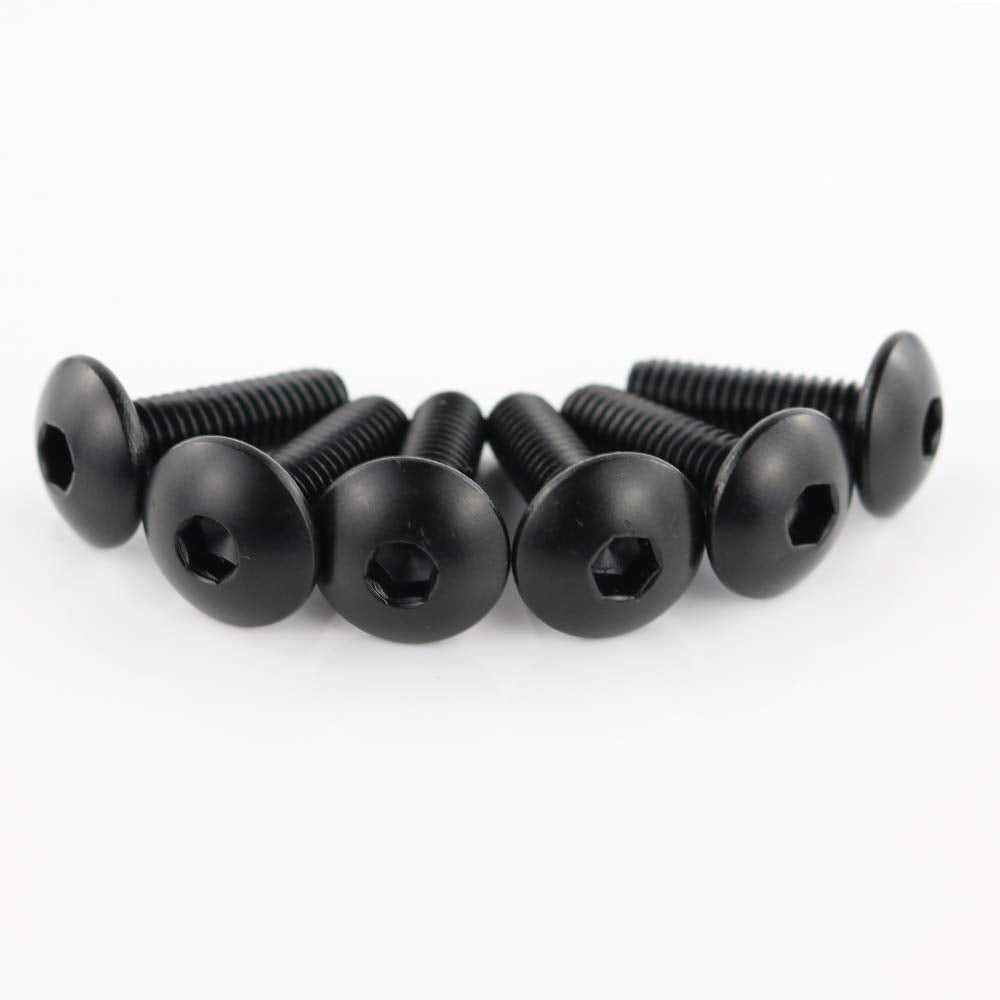 Xitomer Full Sets Fairing Bolts Kits, Fit For Yzf-R6 2003 2004 2005 Yzf-R6S 2006 2007 2008 2009 Mounting Kits Washers Nuts Fastenings Clips Grommets (Matte Black)