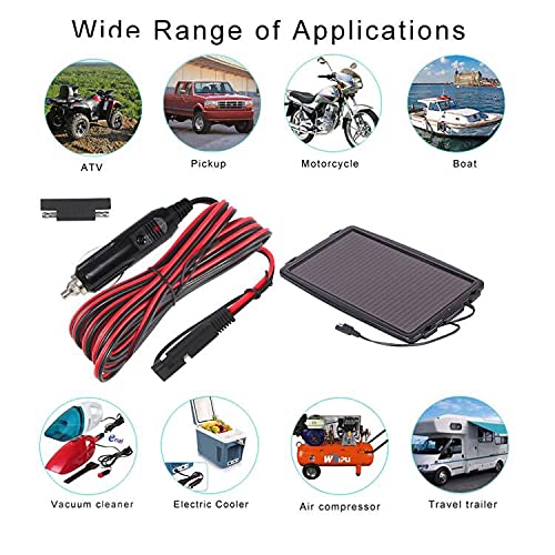 15Ft Cigarette Lighter Sae Battery Extension Cable - 12V Cigarette Lighter Plug To Sae Quick Release Extension Battery Charging Power Cord Trickle Charger For Sprayer With Sae Reverse Polarity Adapter