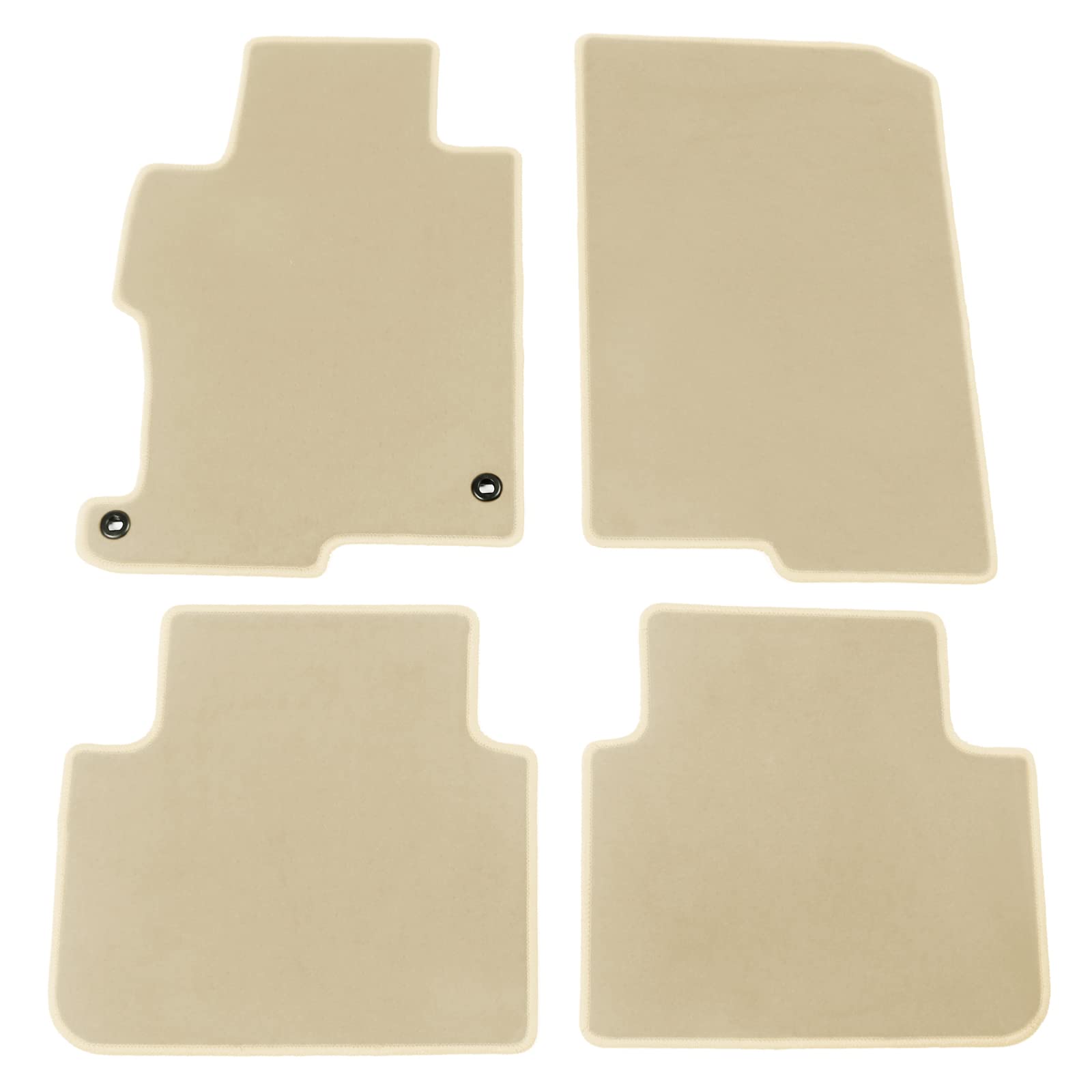 Ikon Motorsports, Floor Mats Compatible With 2013-2017 Honda Accord Sedan 4-Door, Factory Fitment Beige Nylon Front Rear Car Flo