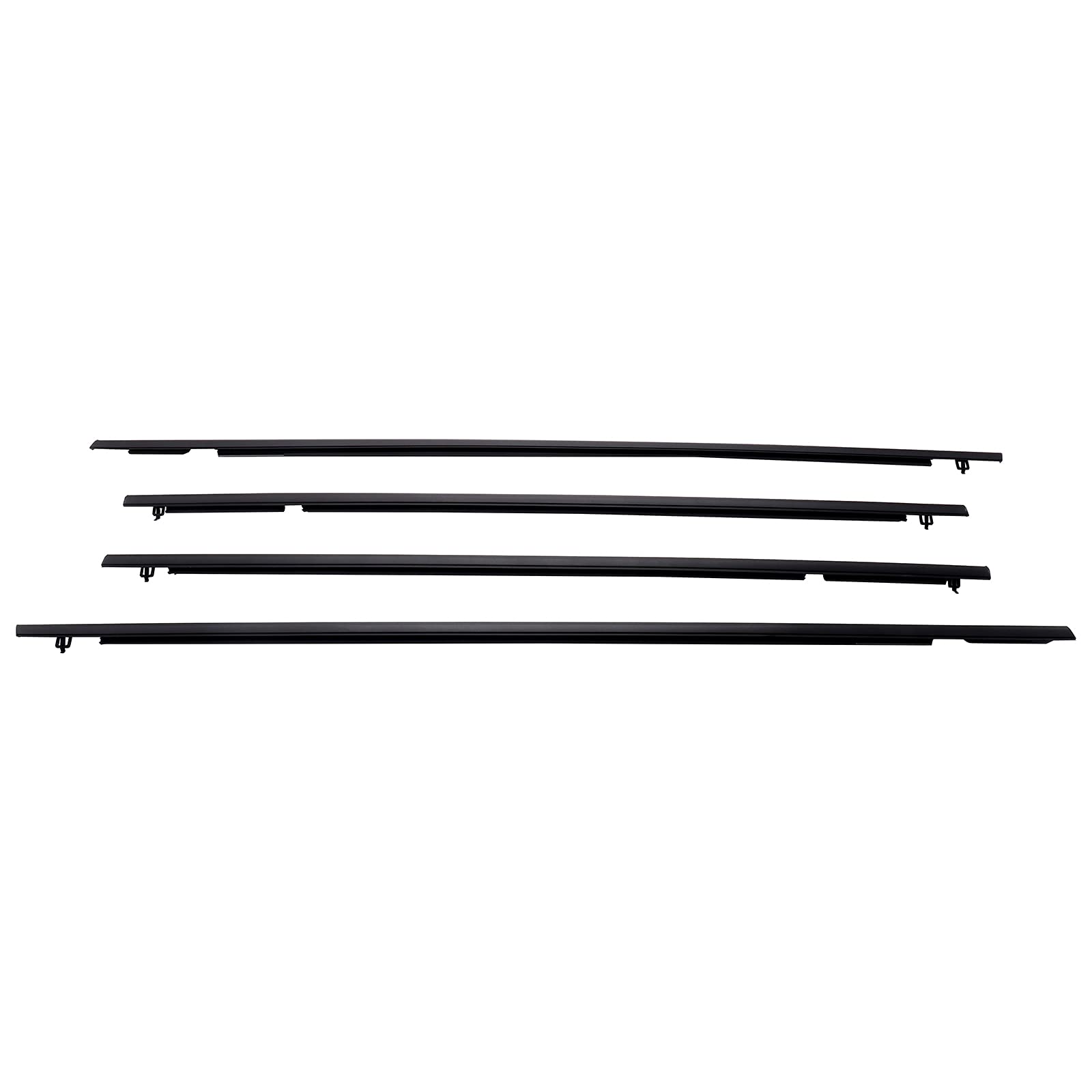 MotorFansClub 4PCS Weatherstrip Window Sealing Fit for Honda Civic 2006 2007 2008 2009 2010 2011 Door Outside Sealing Strip, Bla