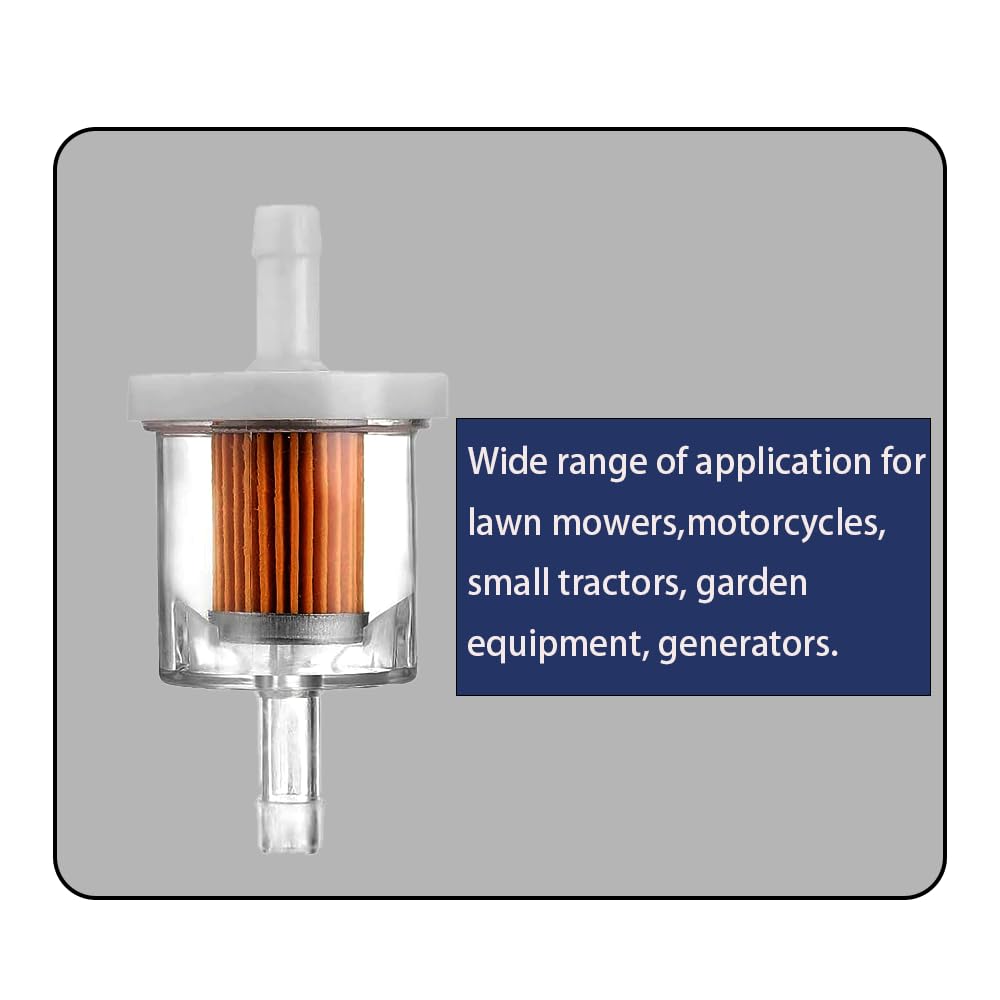 49019-0027 Universal 40 Micron Fuel Filter for Kawasaki 49019-7001 49019-7005 49019-0014 B & S 2hp 17.5hp 27hp 35hp 691035 49362