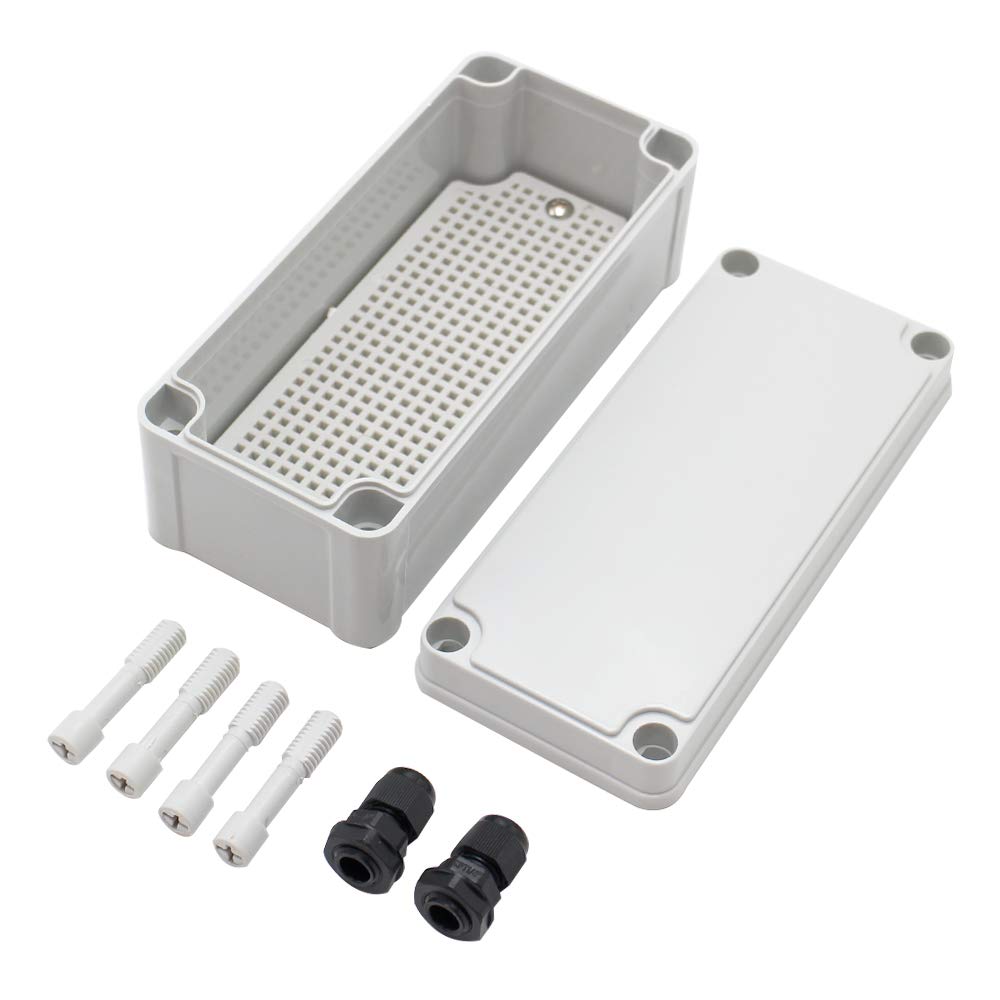 Makerele Waterproof Electrical Box Outdoor Junction 7.08”3.15”2.76” (1808070Mm) Outdoor Watertight Diy Electronics Enclosure With 2 Npt 1/4” Glands