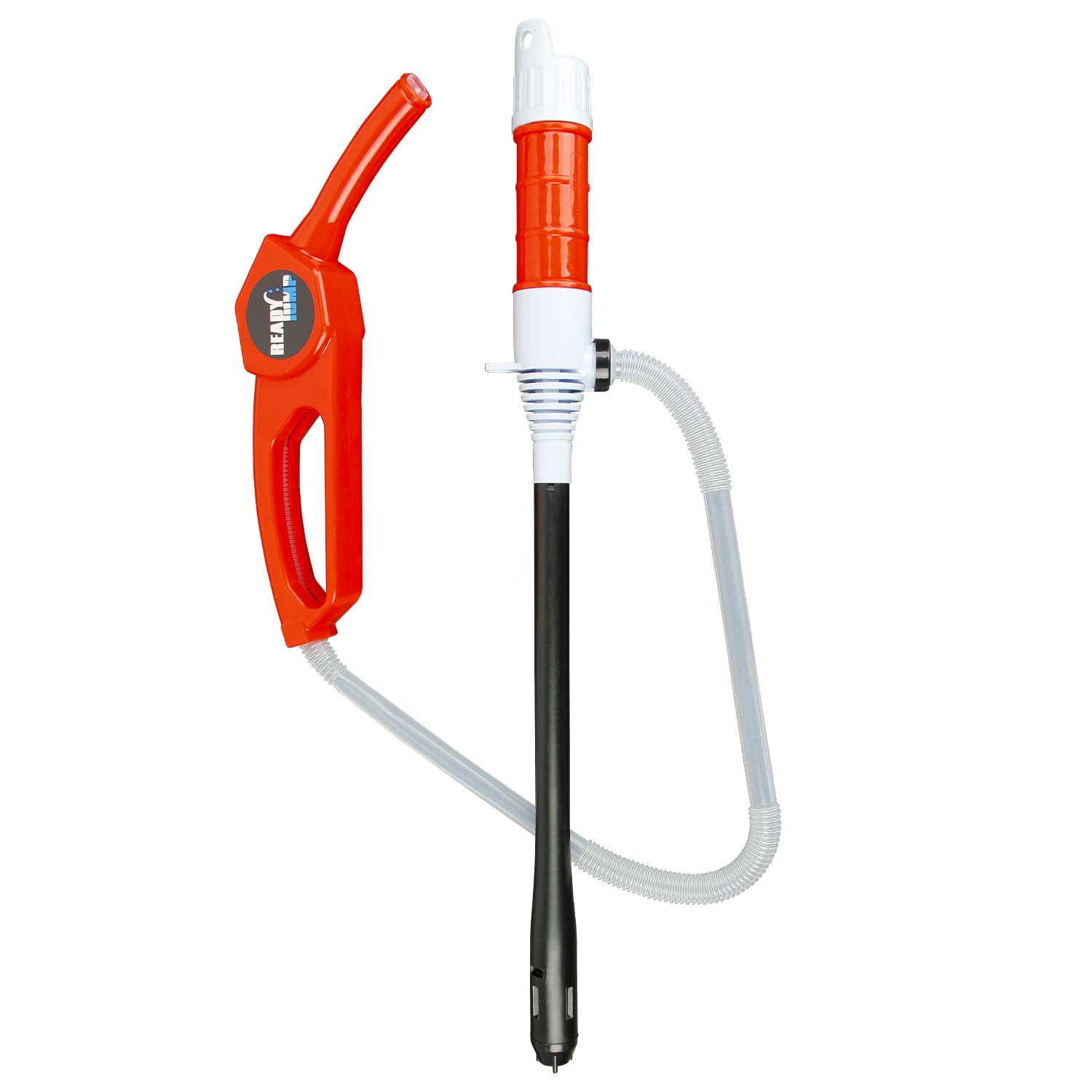 TERA PUMP Automatic Battery Powered Liquid Transfer Pump w/Gas Pump Style Nozzle for Water & Fuel - Portable & Compact Hand Fuel Pump, Quick Transfer at 1.8 GPM, Fits All Size Jugs