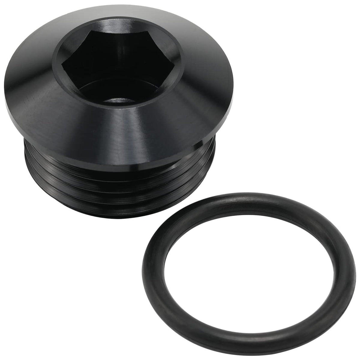 Podavelle 12An 12 Orb O-Ring Seal Boss Socket Port Plug Block Off Fitting Adapter Aluminum Black
