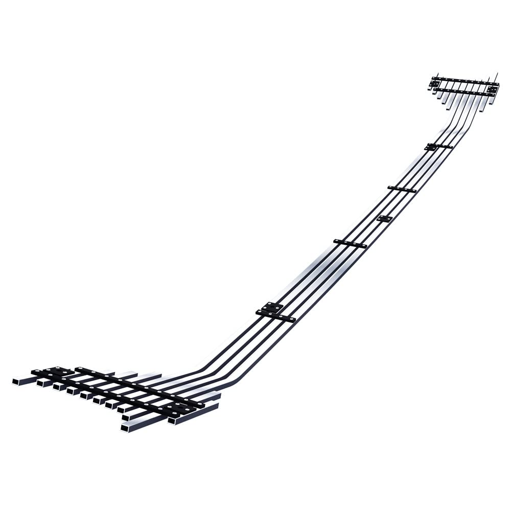 APS Compatible with Toyota Tacoma 2016-2023 Lower Bumper Stainless Steel Chrome Polished 8x6 Horizontal Billet Front Grill Grill