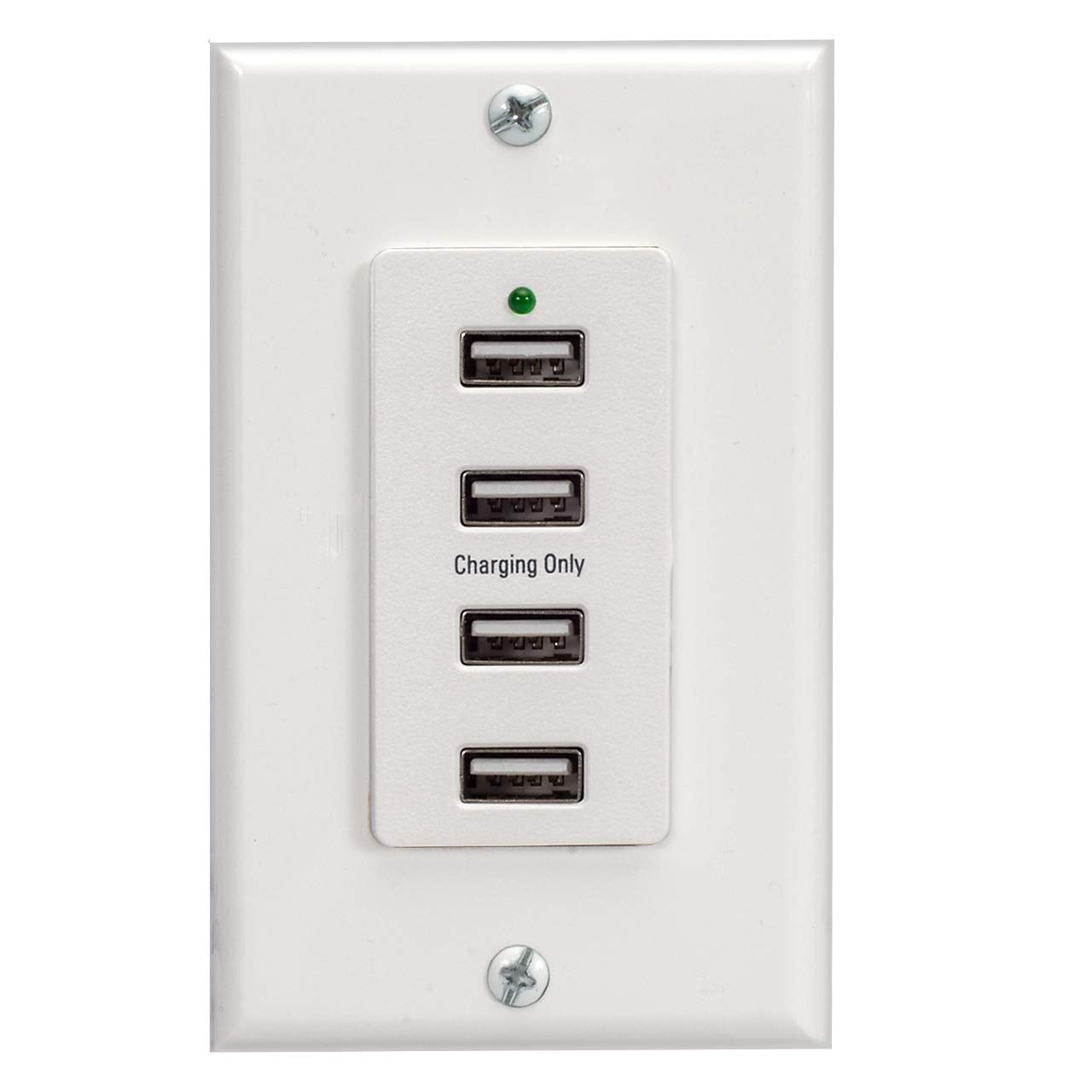 Magnadyne Wall Mount Usb-A Charging Ports For Rv & Vehicle Use, Includes Wall Plate (White)