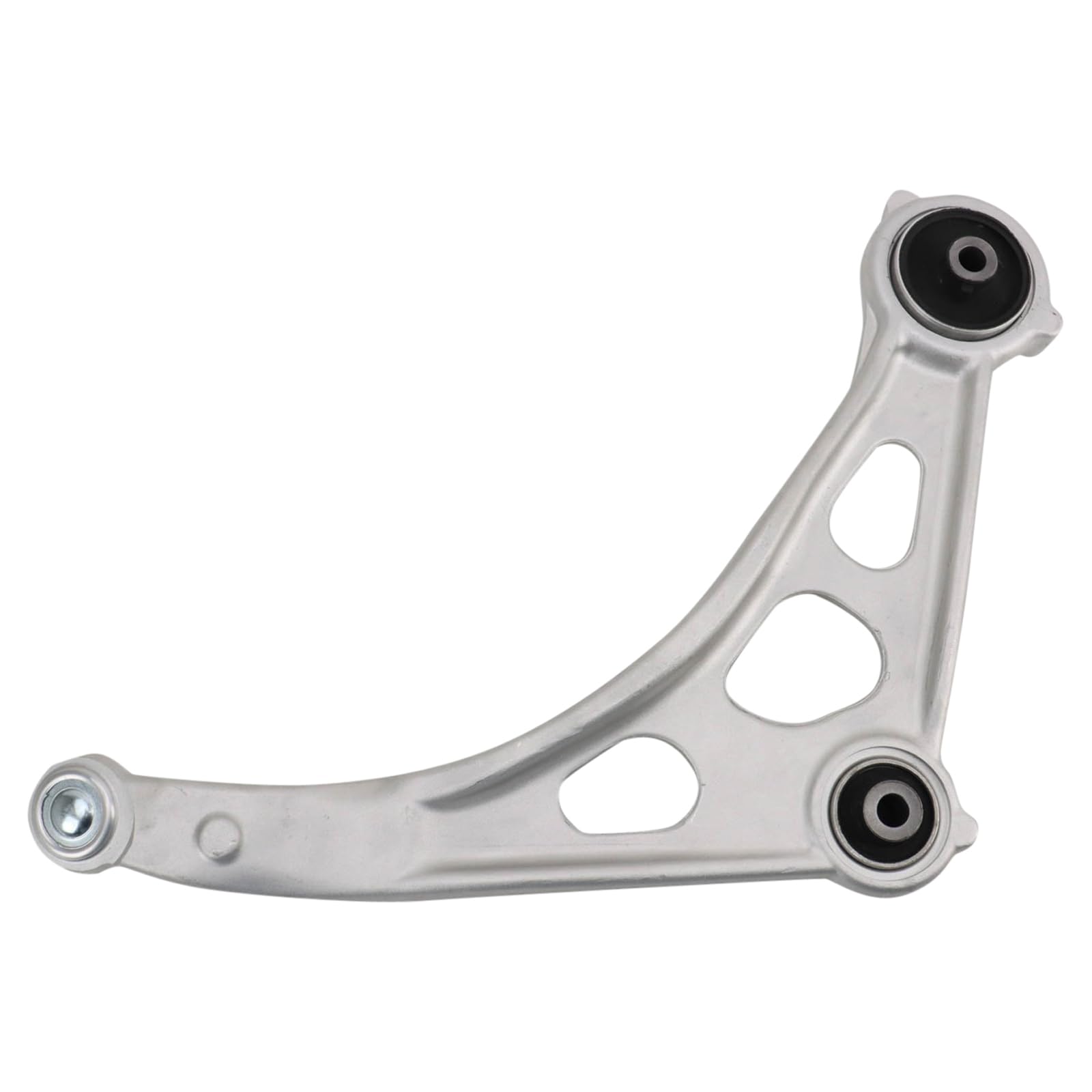 TRQ Front Left Lower Control Arm with Ball Joint, Aluminum, Compatible with 2019-2023 Nissan Altima, Silver, Model PSA40714