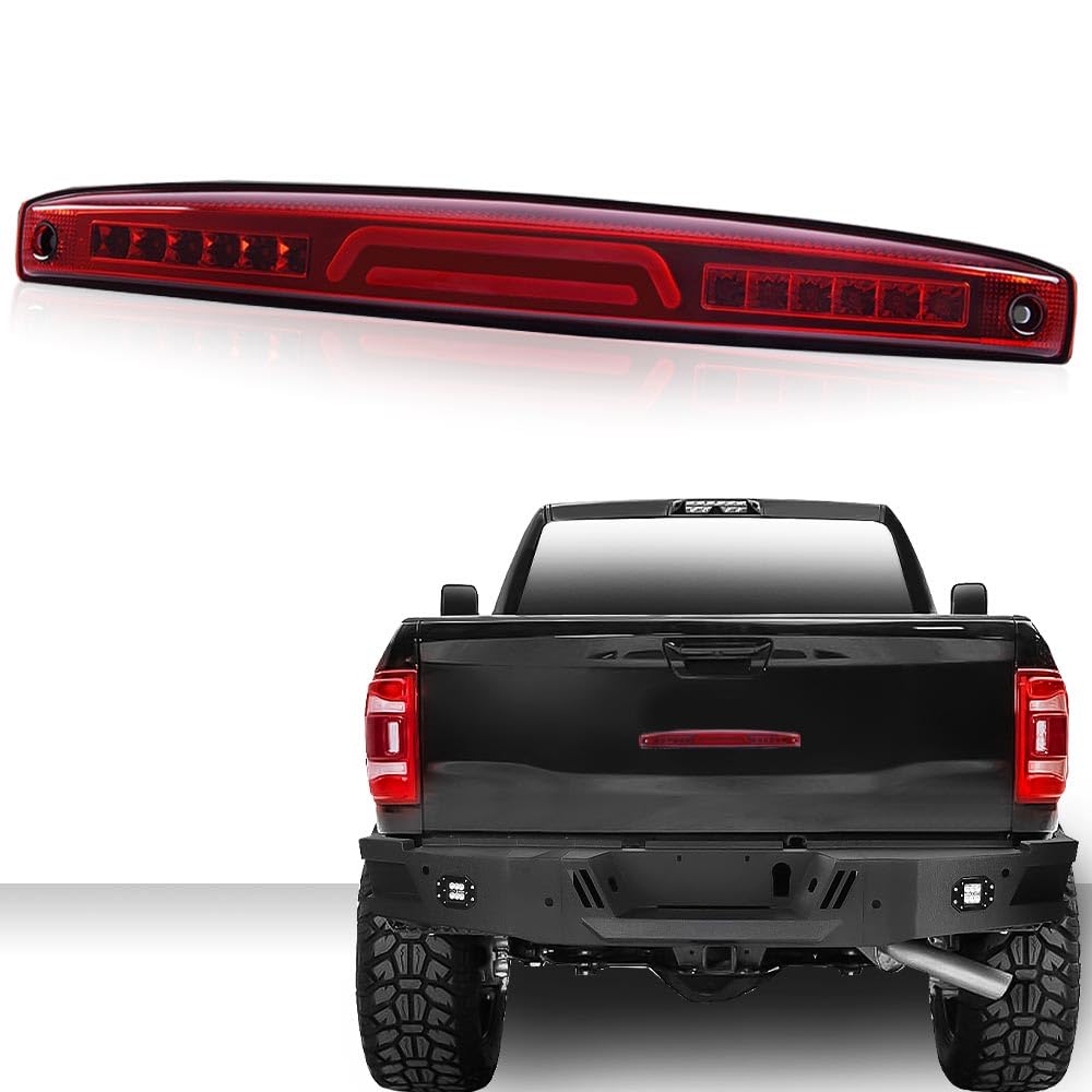 Grand Orange Led Rear Third Brake Lights Lamp Compatible With Dodge Ram 2500 3500 Truck 2003-2006 2004 2005 Red Lens