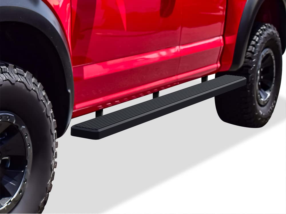 APS Running Boards (Side Bars Side Steps) Compatible with Ford F150 2015-2025 Super Cab 5.5ft Bed & F-250 F-350 Super Duty 2017-