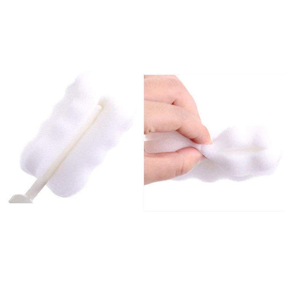 Invoda 4Pcs Bottle Brush,Bottle Washer Set Long Sponge Bottle Cleaning Brushes Baby Bottle Cleaner Brush, Nipple Brush (4 Pcs)