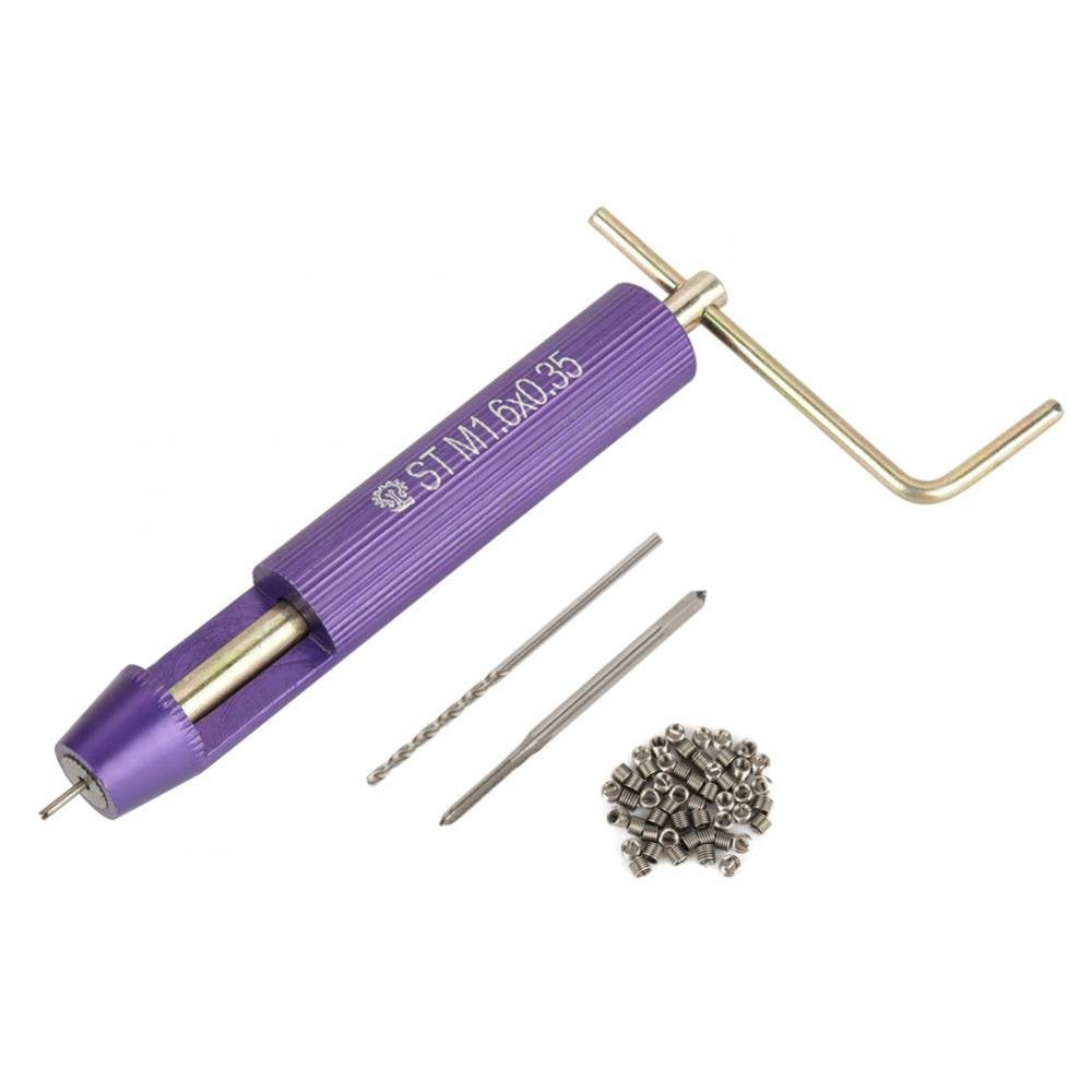 50pcs Thread Repair Installation Kit Stainless Steel Helicoil Type Set M1.6 x 2D