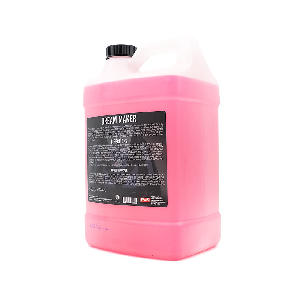 P & S Professional Detail Products Dream Maker - Show Car Exterior Gloss Amplifier Spray; Safe & Effective On Single Stage Or Clear Coated Paint; Ultimate Protection For Vehicle Finish - 1 Gallon