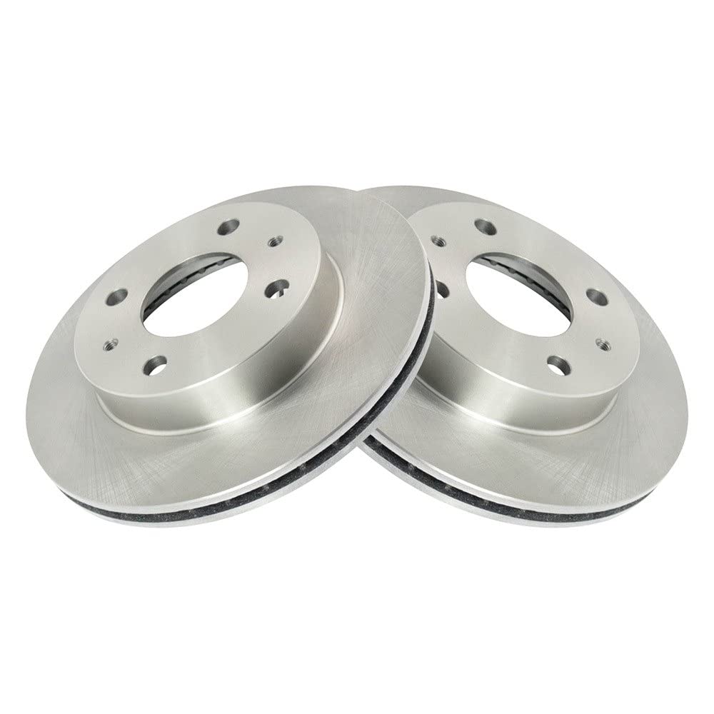 Trq Front Brake Rotors Set Vented Compatible With 1995-1997 Nissan 200Sx 1995-1999 Sentra