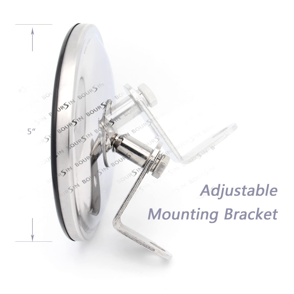 5'' Convex Blind Spot Round Mirror For Isuzu Npr Npr-Hd Nqr Nrr Fsr Fvr Frr Truck Bus Atv Utv Adjustable Bracket