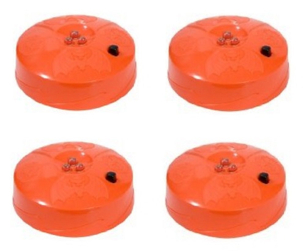 Four (4) Pumpkin / Jack-O-Lantern Strobe Light Led 3 Lite Strobe Battery Operated By Lights Up!