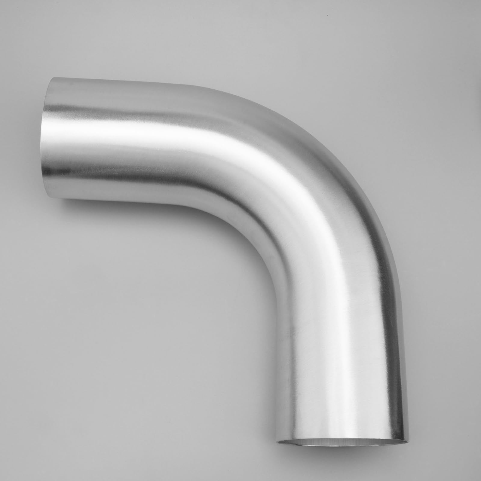 Ac Performance 4'' (102Mm) Od 90 Degree Aluminum Mandrel Elbow Intercooler Pipe Air Intake Tube, 1.35D Radius, Brushed Finish