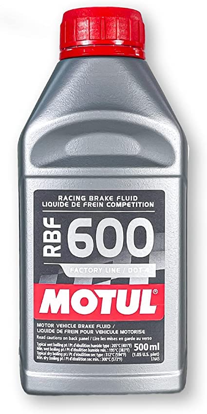 Motul (1 Pack) 100949 RBF 600 DOT 4 100% Synthetic Factory Line Racing Brake Fluid