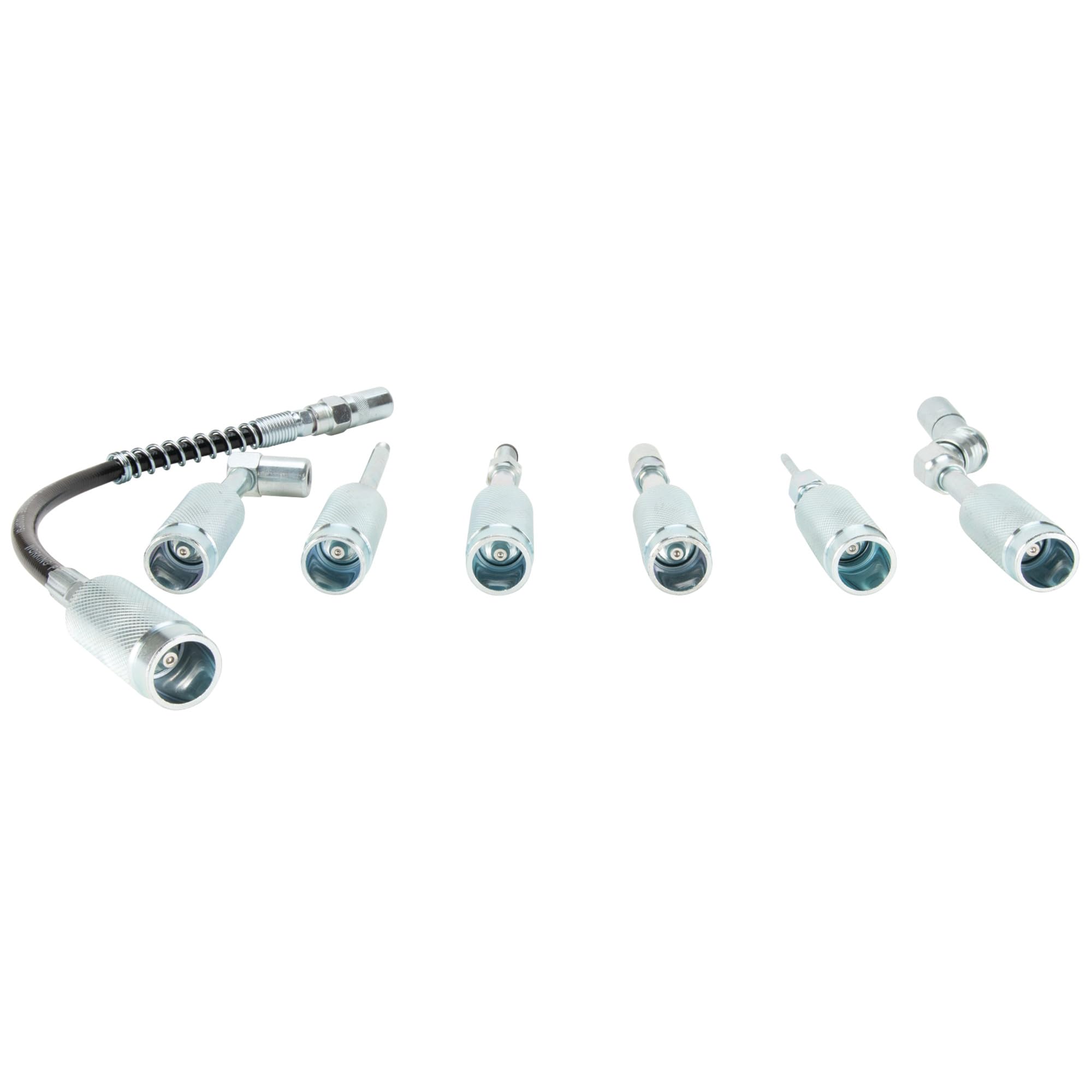 Performance Tool Cordless Grease Gun Accessories Kit, 7-Piece, Metal, Silver, Model W50049