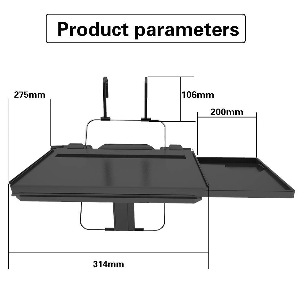 Elfant Car Steering Wheel Seat Tray For Writing Laptop Dining Food Drink Work