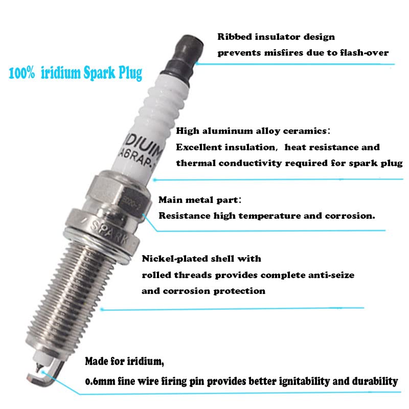 Autowxjq Set Of 6 Iridium Spark Plug And 6 Ignition Coil Pack Compatible With Nissan Infiniti Maxima Murano Pathfinder Quest Altima Q50 Qx60 Fx35 370Z Q70 G37 Qx50 Qx70 V6 Replacement For Uf550