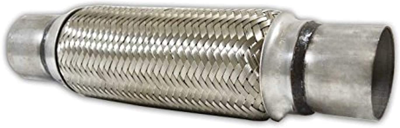 Rp Remarkable Power, Rk7547 Exhaust Flex Pipe 2.5'' X 10'' Heavy Duty Stainless Steel 14''Ol