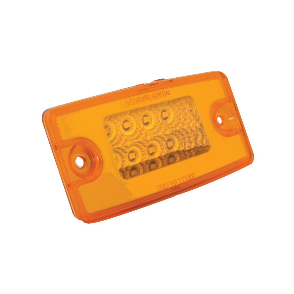Gg Grand General 76320 Amber Rectangular Spyder 8-Led Visor/Cab Marker Sealed Light For Freightliner Century/Columbia