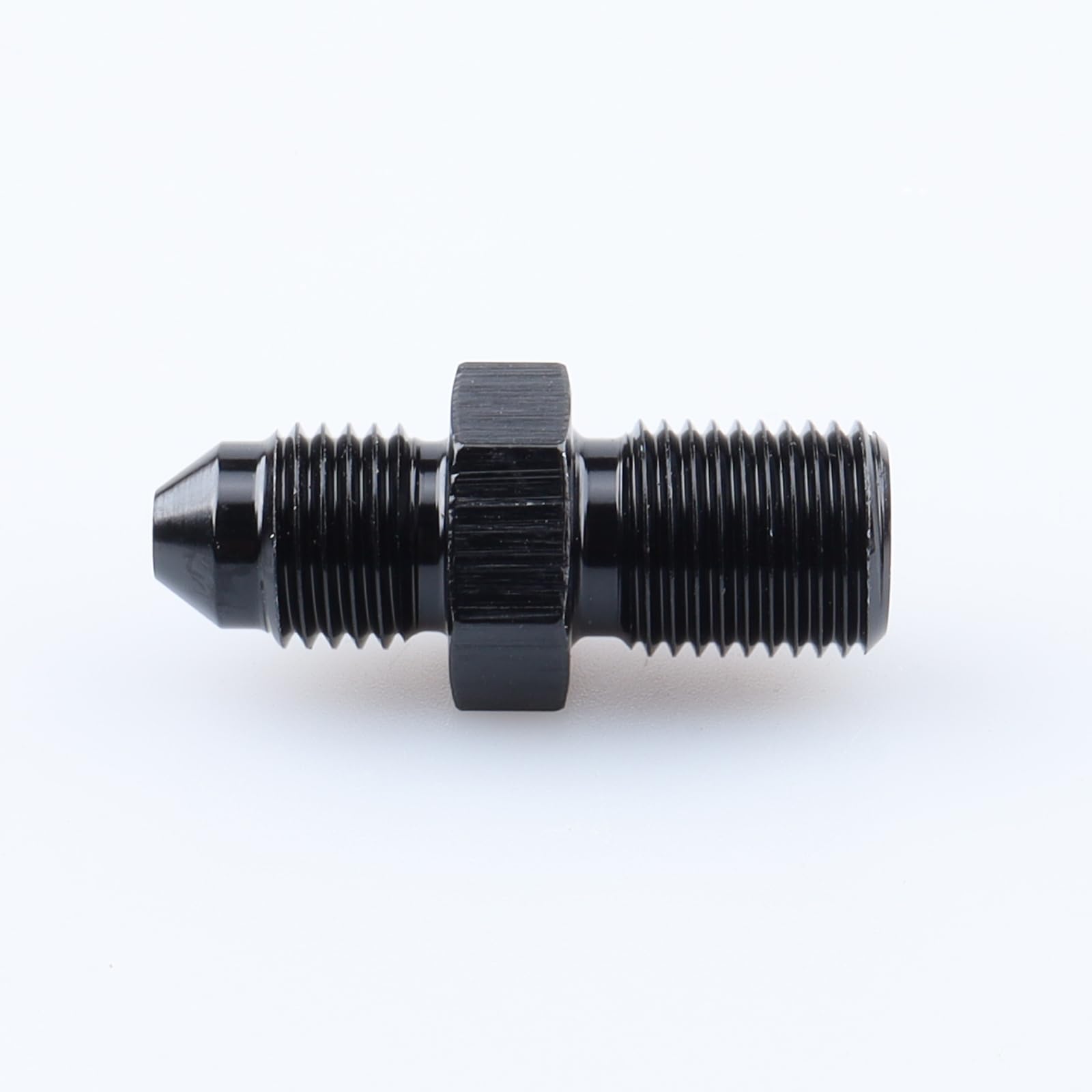 AC PERFORMANCE Male M14 x 1.5 Metric Thread to -6 AN Flare Adapter Aluminum Black