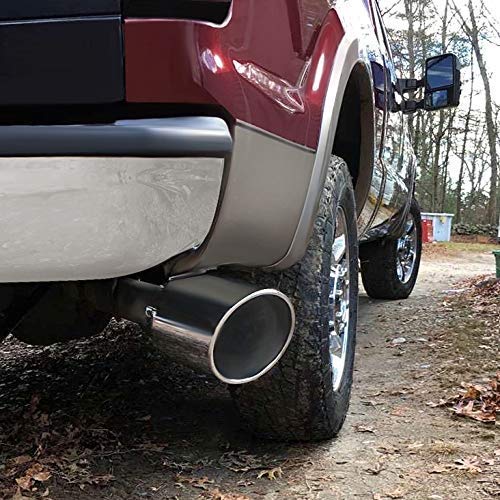 AUTOSAVER88 4 Inch Inlet Exhaust Tip, 4'' Inlet 8'' Outlet 15'' Overall Length Chrome-Plated Finish Stainless Steel Exhaust Tail