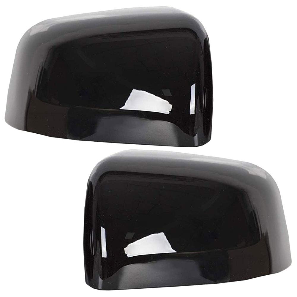 Sportuli Black Mirror Covers +Door Handle Covers Replacement For 2011-2021 J-Eep Grand Cherokee & D-Odge Durango