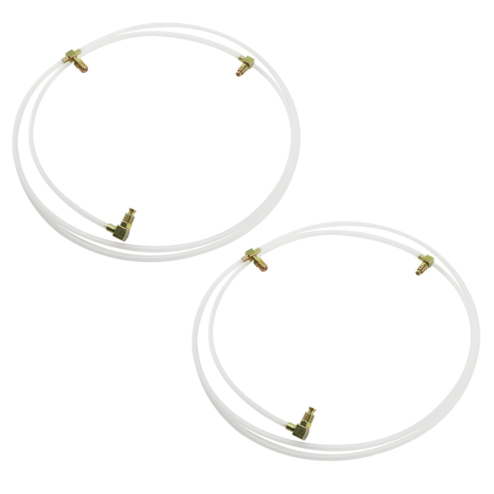 Pair(2) Convertible Power Top Hydraulic Fluid Hose Lines & Fittings Plastic Hoses Compatible With F-Ord Mustang, Mercury Cougar, Ltd, Chevy Chevelle, Oldsmobile Cutlass, Pontiac Gto