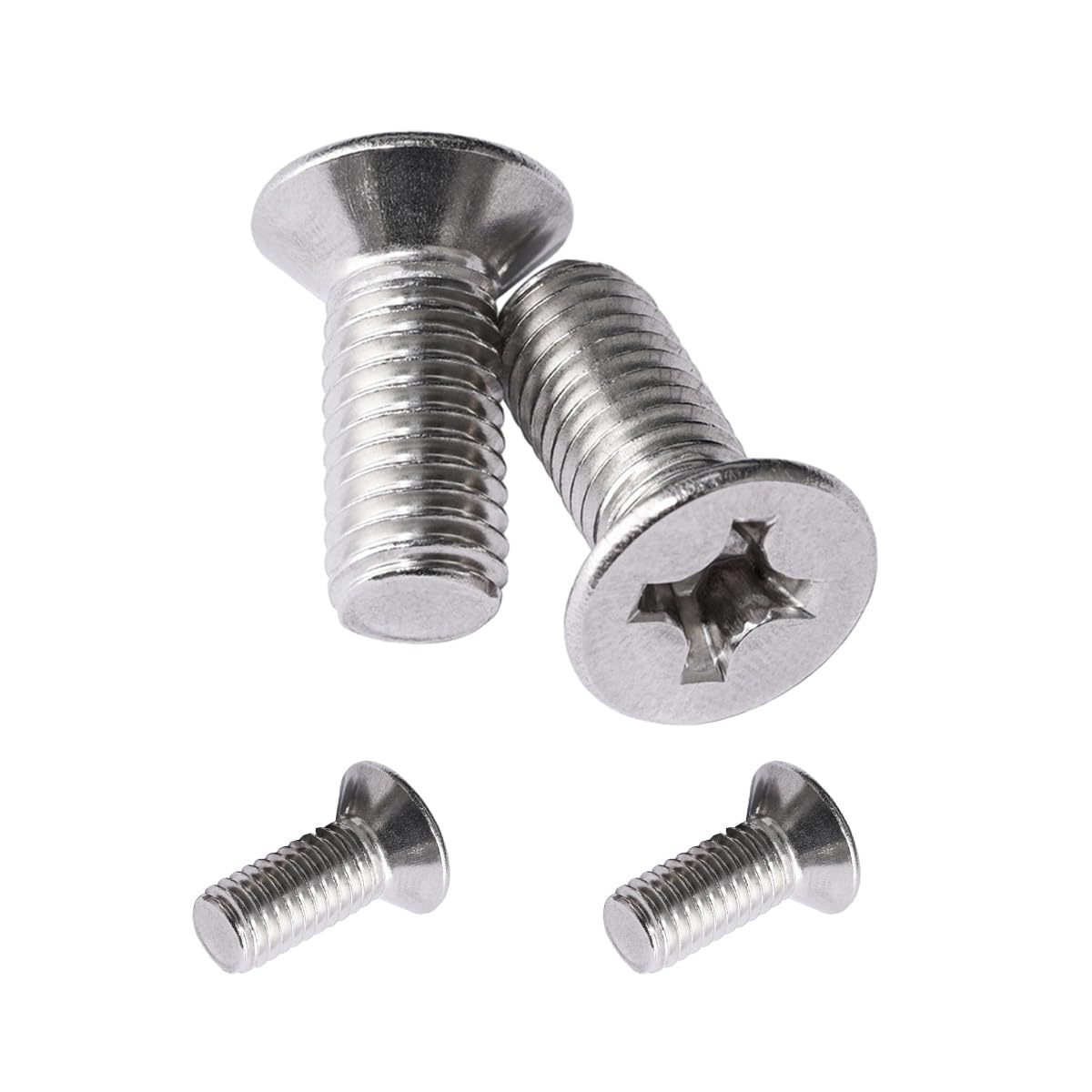 Ohleats 4Pcs Stainless Steel Brake Disc Rotor Screws, Car Front And Rear Retaining Hardware Screw Kit, Replace 93600-06014-0H Fo