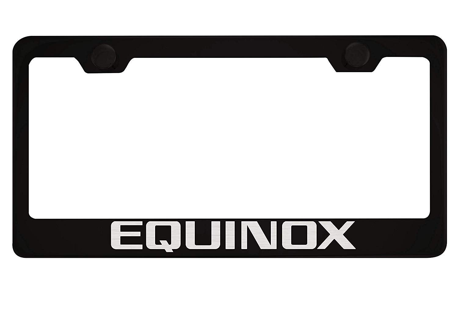 Qptimum Chevy Equinox Black Racing Stainless Steel License Plate Frame Cover (1)