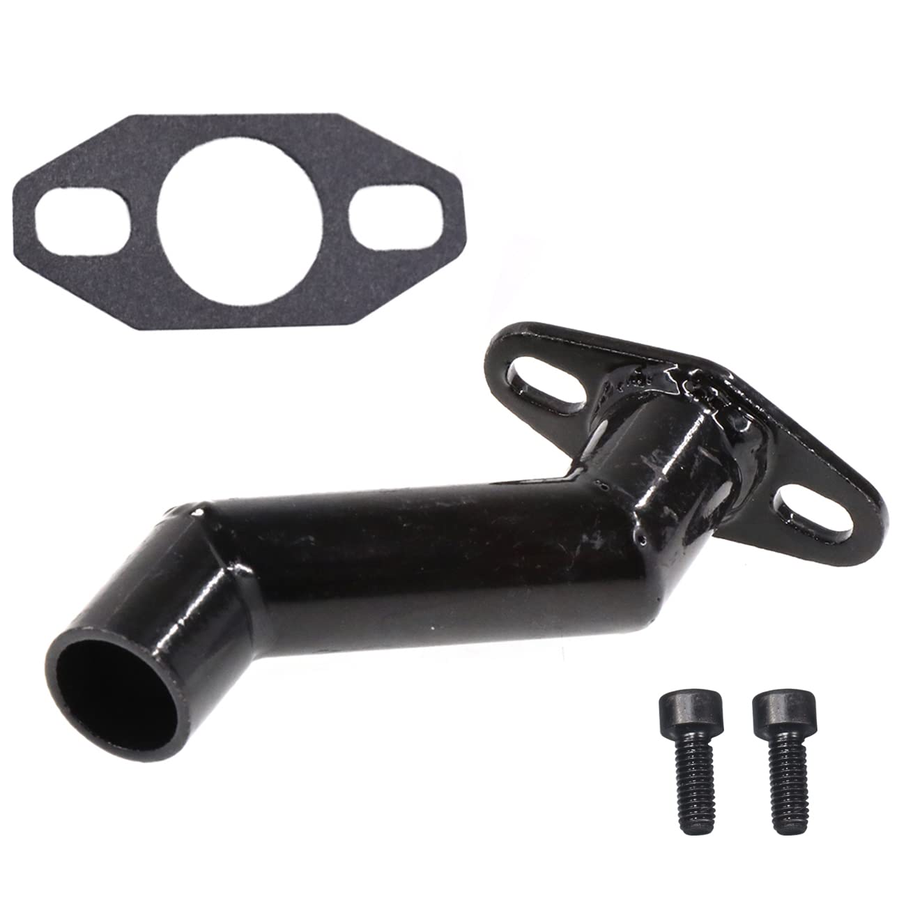 Jrl 32Mm-40Mm Black Offset Intake Manifold And Gasket For 49Cc 66Cc 80Cc Motorized Bike Motorised Bicycle (Black)