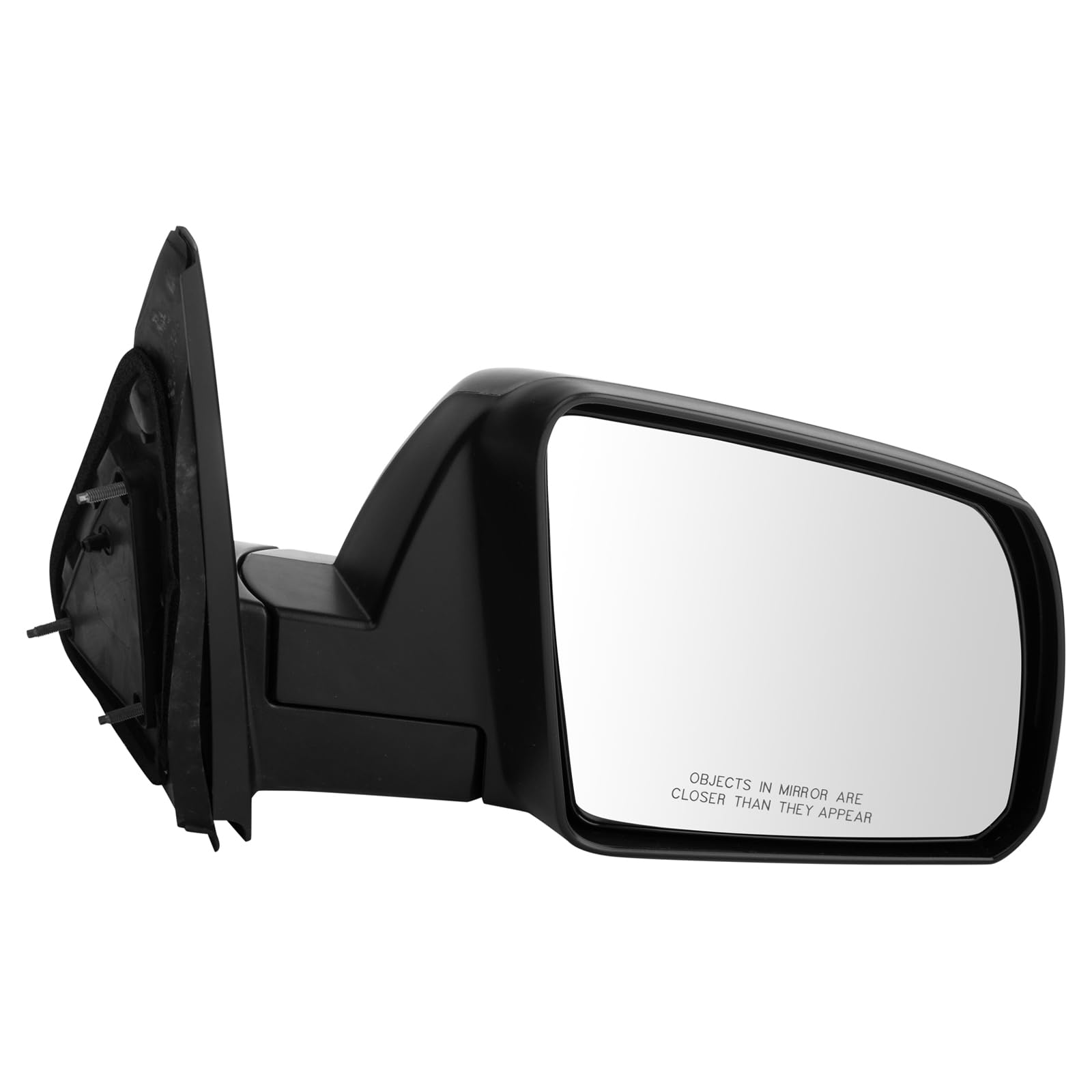 Trq Right Mirror Manual With Textured Black Cover Passenger Side Compatible With 2007-2013 Toyota Tundra To1321241