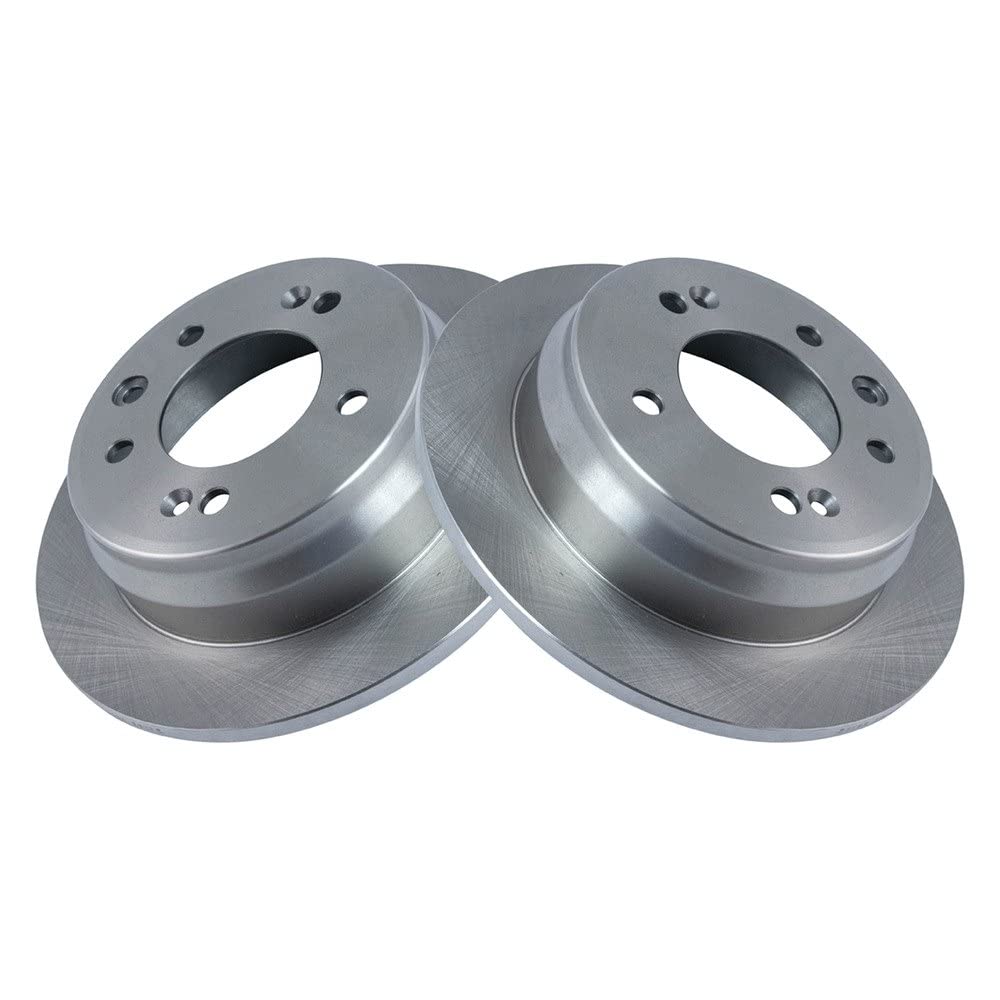 Trq Rear Brake Rotors Set Solid Compatible With 2010-2015 Hyundai Tucson 2011-2016 Kia Sportage