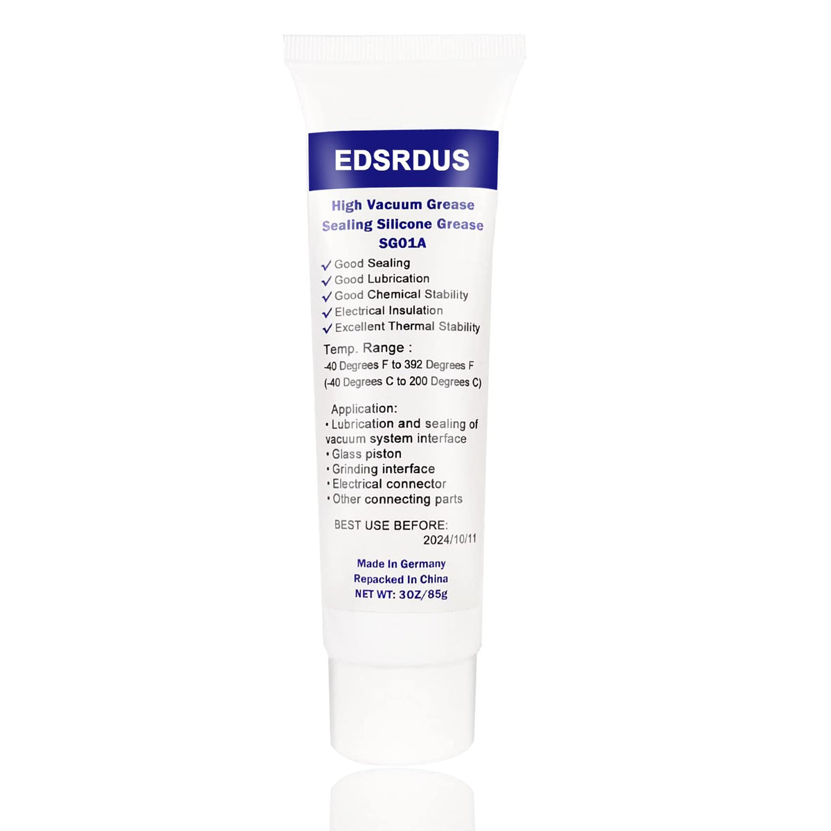 EDSRDUS SG01A High Vacuum Grease Special Thickened Formula Silicone Sealing Grease Dielectric Waterproof Vacuum Pump Glass Pisto