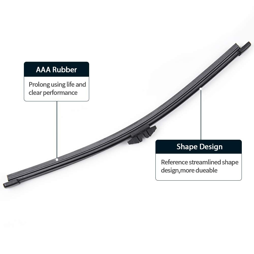 Rear Wiper Blade - Fits 2013-2022 Ford Escape, 2011-2022 Explorer, 2015-2019 Lincoln Mkc Back Windshield Wiper Blade, Mikkuppa Replacement Oem Bb5Z17526C