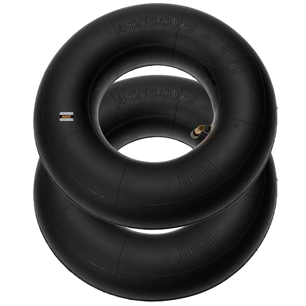Hiaors 4.10/3.50-5 11X4.00-5 4.10-5 3.50-5 Inner Tube With Tr87 Valve Stem For Lawn And Garden, Utility Go Kart Mower Mini Bike Hand Truck 2Pcs