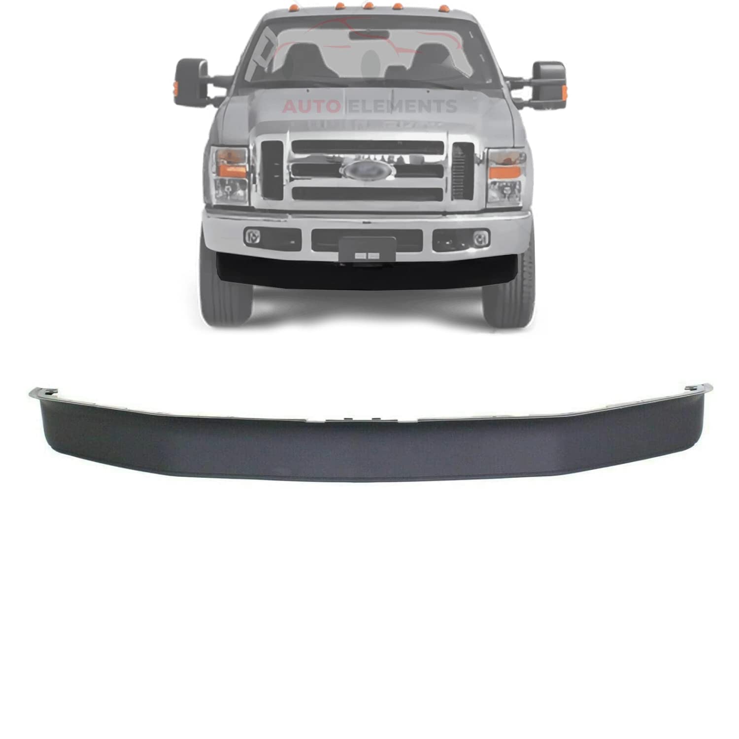 Front Bumper Lower Valance Spoiler Textured Black For 2008-2010 Ford F-250 F-350 Super Duty 4WD Direct Replacement 8C3Z17626B