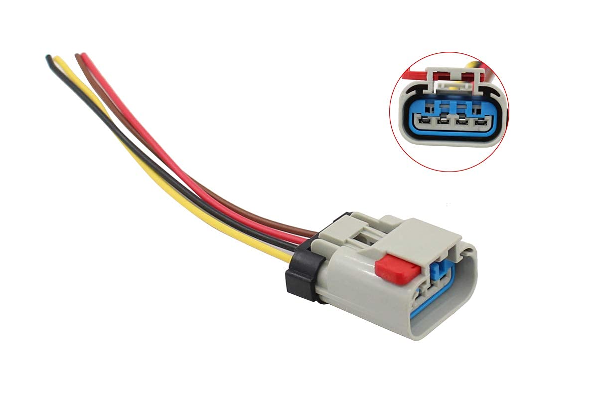 NewYall Fuel Pump Connector Wiring Harness for Ford & Dodge Vehicles - Metal Pigtail Plug for E-Series, F-Series, Expedition, Mustang, and Ram