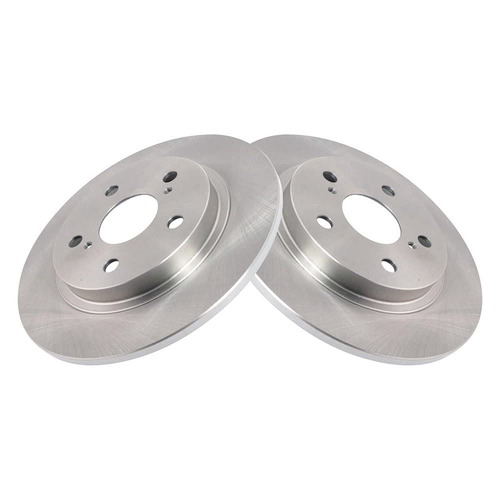 Trq Rear Brake Rotors Set Solid Compatible With 2009-2010 Pontiac Vibe 2016 Scion Im 2008-2015 Xb 2017-2018 Toyota Corolla Im 20