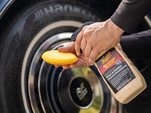 Meguiar's Professional Vinyl and Rubber Cleaner Conditioner M4016 - Pro-Grade Vinyl Cleaner & Rubber Cleaner for Interior and Exterior, Screens out UV Rays while Leaving Behind a Natural Sheen, 16 Oz