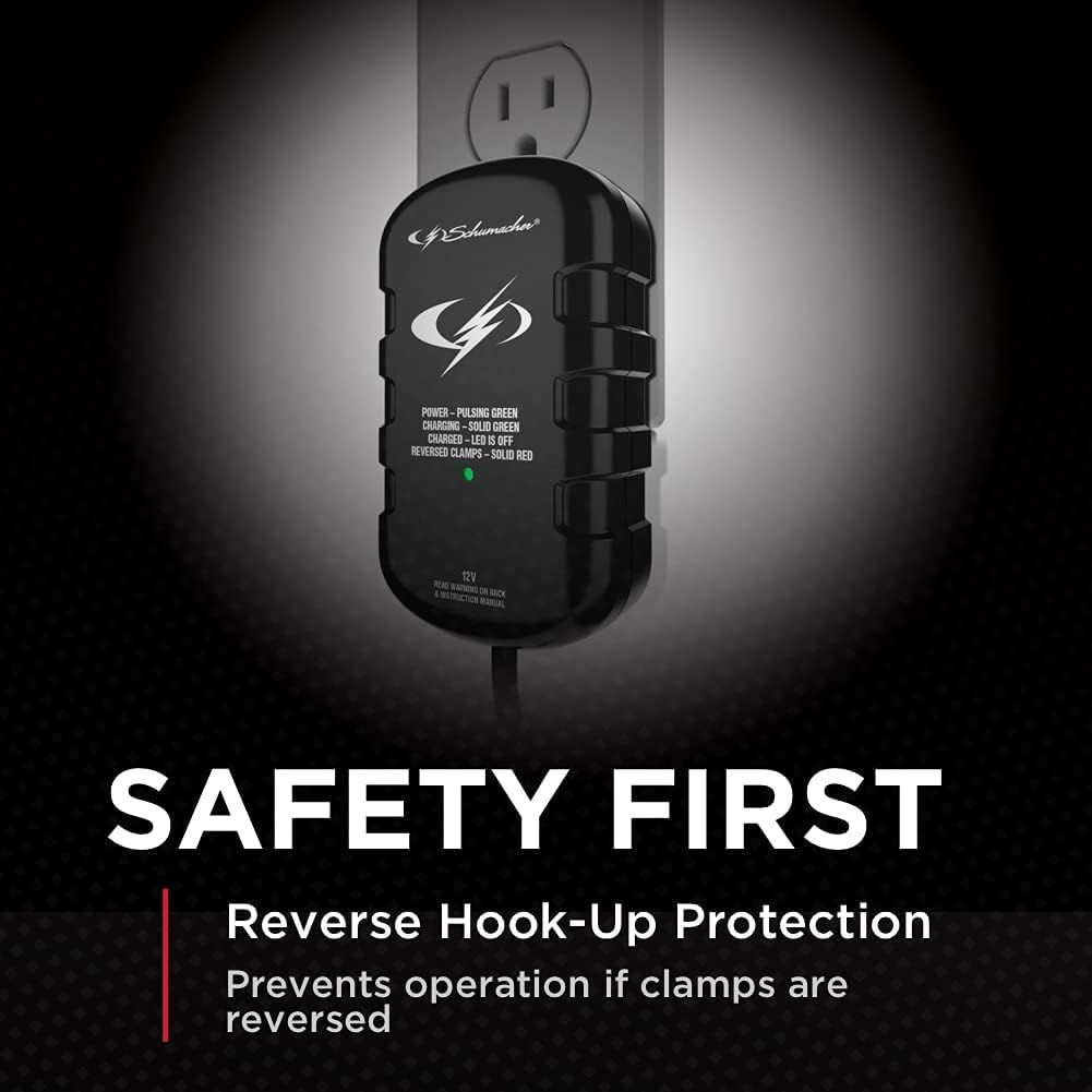 Schumacher Electric SC1278 Automatic Car Battery Maintainer - 12V Battery Charger for Power Sport, Car and Boat Batteries - 0.75