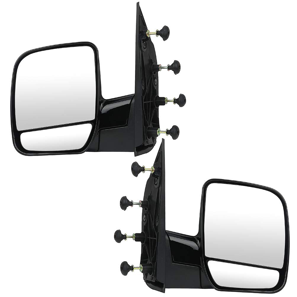 SCITOO Left and Right Side Mirrors fit for 2002 2003 2004 2005 2006 2007 2008 For Ford E150 E250 E350 E450 E550 Van(Pair Set) Ma