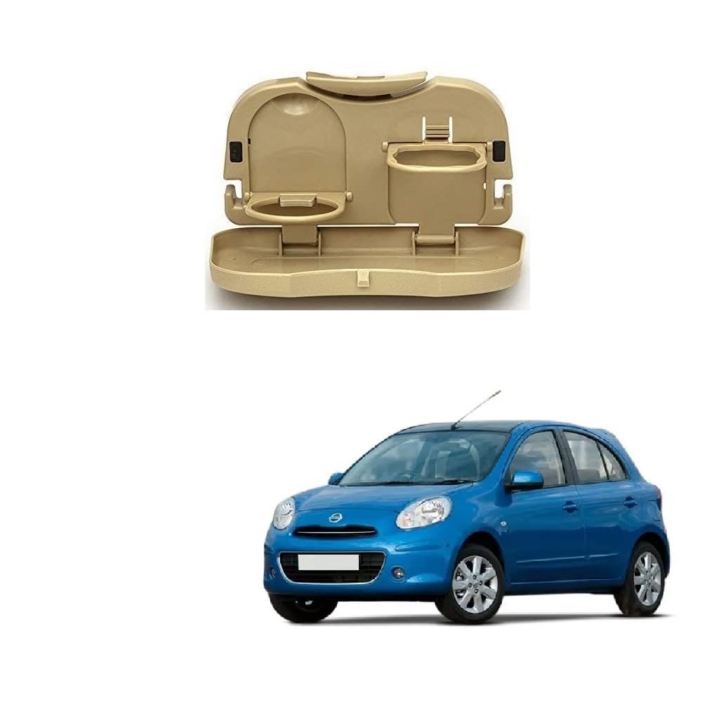 Stylish Foldable Compact Car Back Seat Tray for Food/ Drinks/ Cup/ Bottle Holder Universal Pack of 1 Suitable for Nissan Micra T