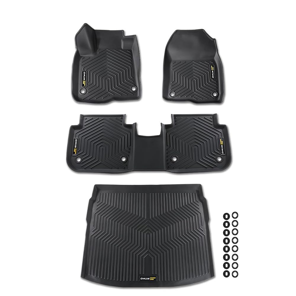 G-PLUS TPE Floor Mats Cargo Liners Compatible with Honda CRV 2023 2024 2025(Include Hybrid) All Weather Full Cover Protection Fl
